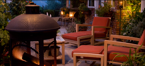 Photo of a patio. Your deck, pool, patio and backyard are a great investment. Protect it with Mist Away®